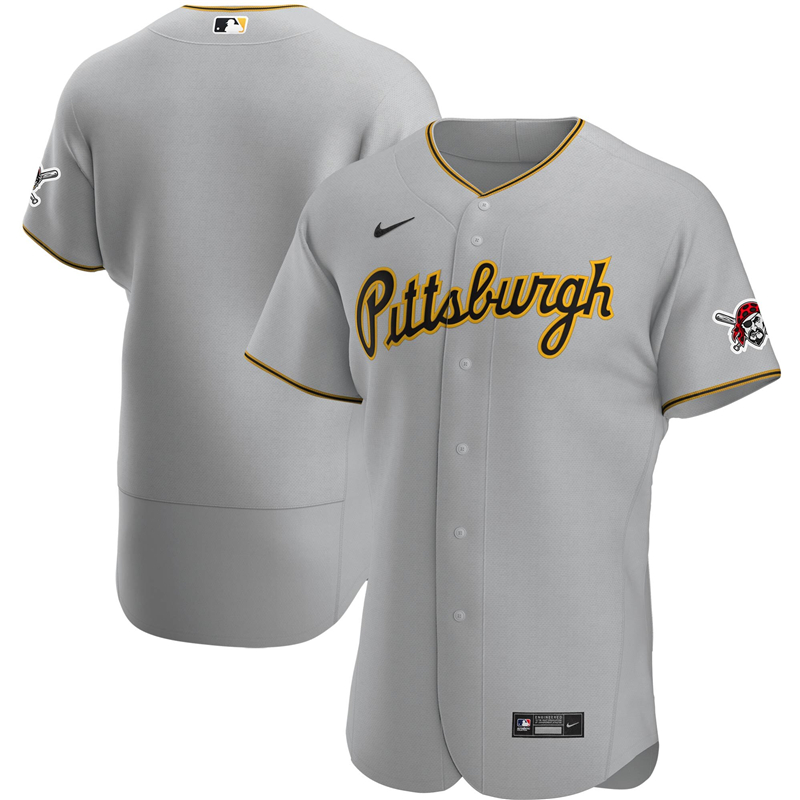 2020 MLB Men Pittsburgh Pirates Nike Gray Road 2020 Authentic Team Jersey 1